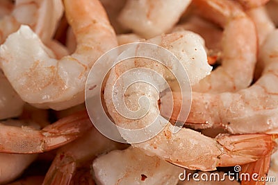 Frozen shrimps closeup Stock Photo