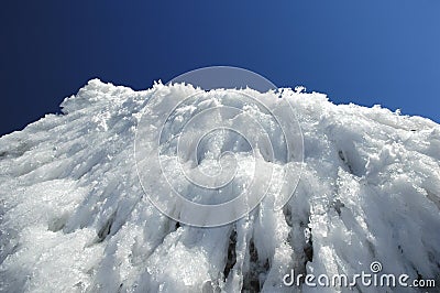 Frozen snow Stock Photo