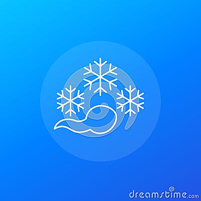 frozen sperm line icon, cryopreservation vector Vector Illustration