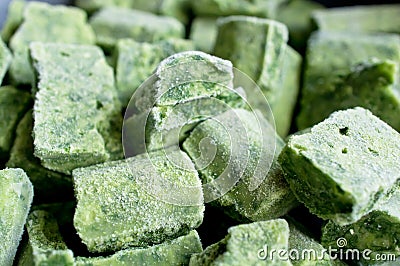 Frozen spinach Stock Photo