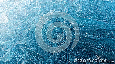 Frozen surface geometric patterns Stock Photo