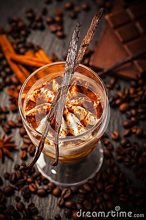 Frozen tiramisu dessert Stock Photo