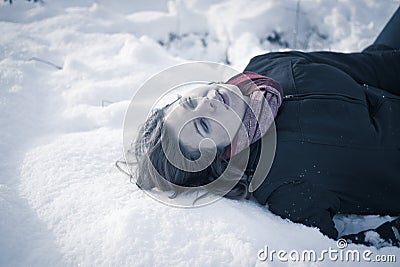 Frozen to death Stock Photo