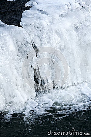 Frozen waterfall Stock Photo