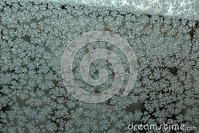 Frozen Windscreen Stock Photo