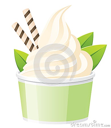 Frozen yogurt Vector Illustration