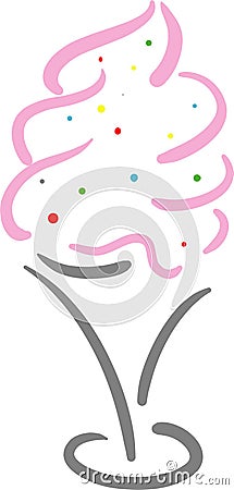 frozen yogurt Vector Illustration