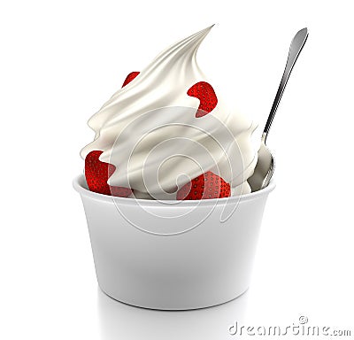 Frozen yogurt Stock Photo