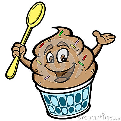 Frozen Yogurt Vector Illustration