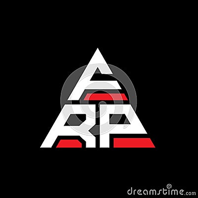 FRP triangle letter logo design with triangle shape. FRP triangle logo design monogram. FRP triangle vector logo template with red Vector Illustration