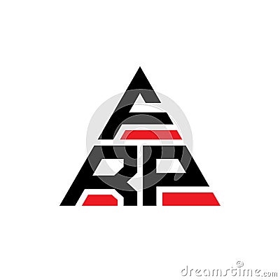FRP triangle letter logo design with triangle shape. FRP triangle logo design monogram. FRP triangle vector logo template with red Vector Illustration