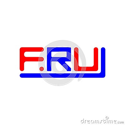 FRU letter logo creative design with vector graphic, FRU simple and modern logo Vector Illustration