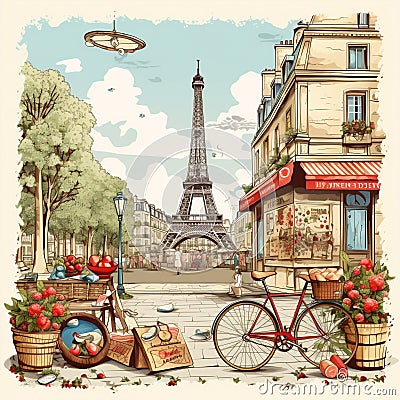 Frugal Traveler's Parisian Adventure Stock Photo