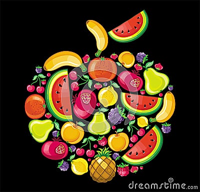 Fruit apple Vector Illustration