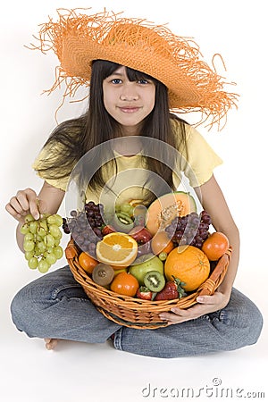 Fruit basket Stock Photo