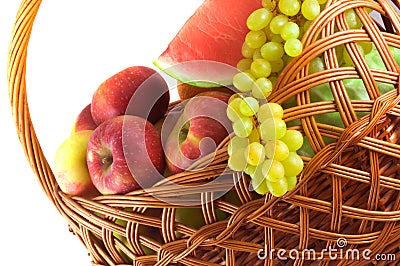 Fruit on basket Stock Photo