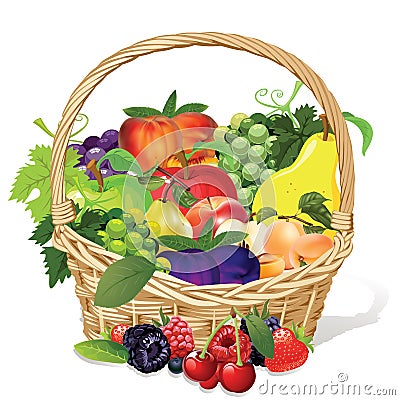 Fruit basket Stock Photo