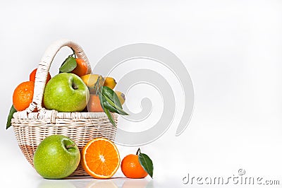 Fruit basket Stock Photo