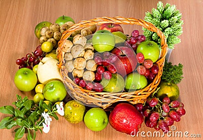 Fruit basket Stock Photo