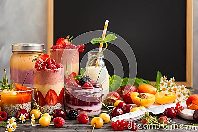 Fruit berry smoothie Stock Photo