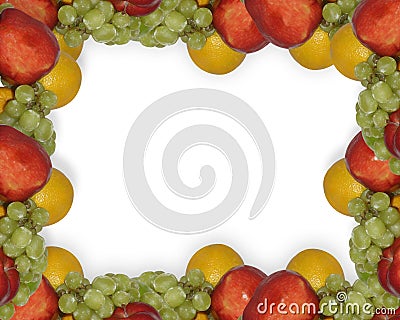 Fruit border Stock Photo