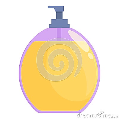 Fruit bottle soap icon cartoon vector. Water wash dispenser Vector Illustration