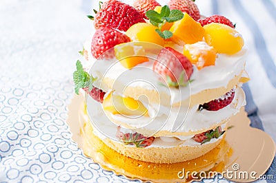 Fruit cake Stock Photo