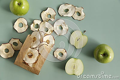 Fruit chips from apples Stock Photo