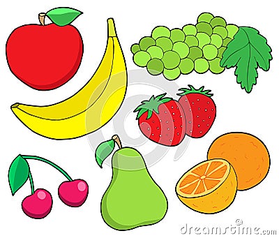 Fruit collection 1 Vector Illustration