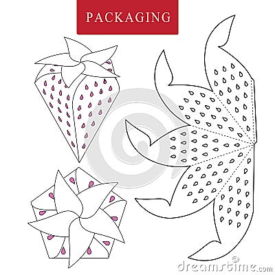 Fruit concept package.Vector Illustration of Box. Vector Illustration