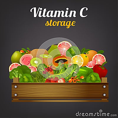 Fruit Crate Image Vector Illustration