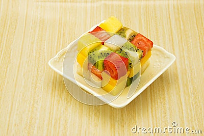 Fruit cube Stock Photo