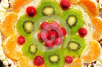 Fruit gateau cake Stock Photo