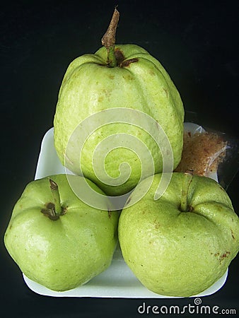 Fruit guava which abound with the advantage Stock Photo