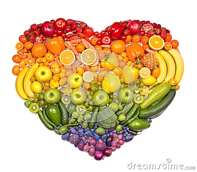 Fruit heart Stock Photo