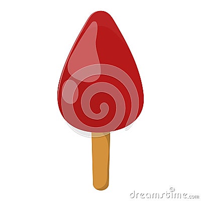 Fruit ice cream vector illustration icon isolated cartoon dessert sweet cold snack vanilla tasty frozen candy flavor Vector Illustration