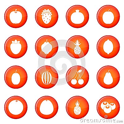 Fruit icons vector set Vector Illustration