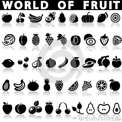 Fruit icons Vector Illustration