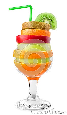 Fruit juice vitamin Stock Photo