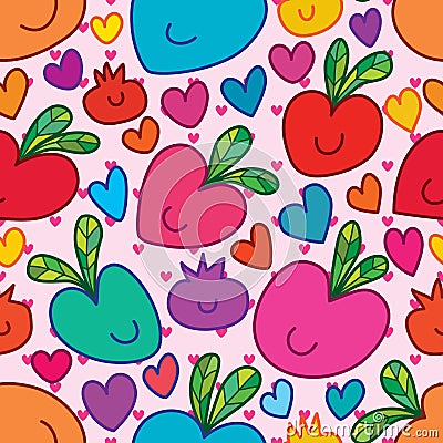 Fruit laying seamless pattern Vector Illustration