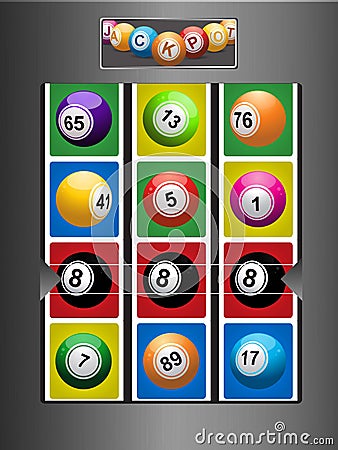 Fruit Machine and jackpot background Stock Photo