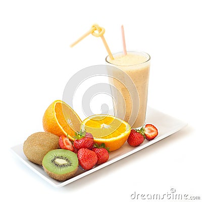 Fruit milkshake Stock Photo