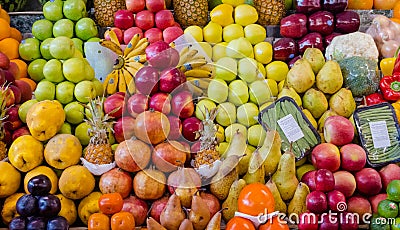 Fruit mix combination stall 3 Editorial Stock Photo