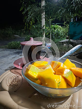 Fruit, nature, and garden in front of home Stock Photo