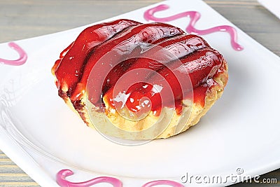 Fruit petite cake Stock Photo