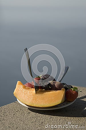 Fruit plate Stock Photo