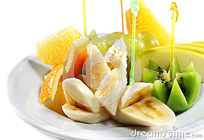 Fruit Plate Stock Photo