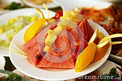Fruit platter Stock Photo