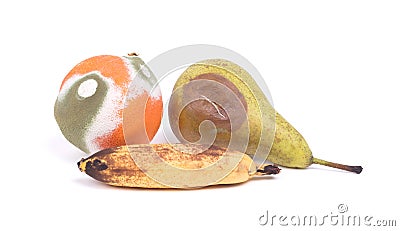 Fruit rotting isolated Stock Photo