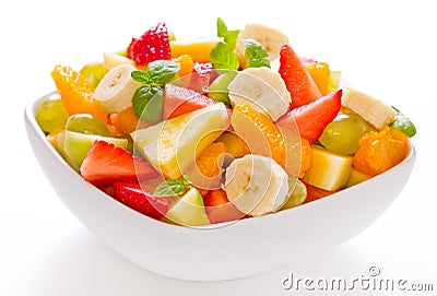 Fruit salad in the bowl Stock Photo
